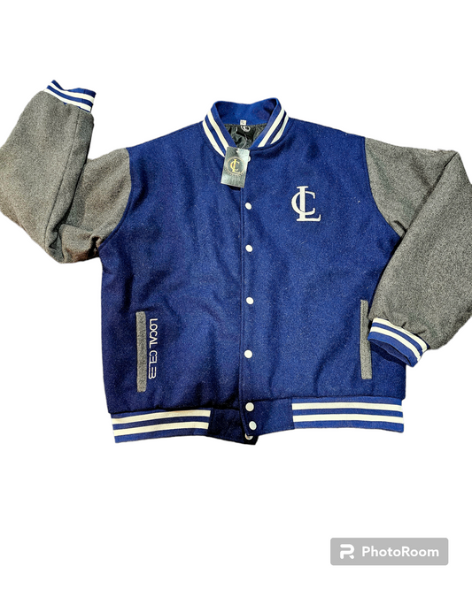 Navy/Grey Local Celeb Varsity Jacket
