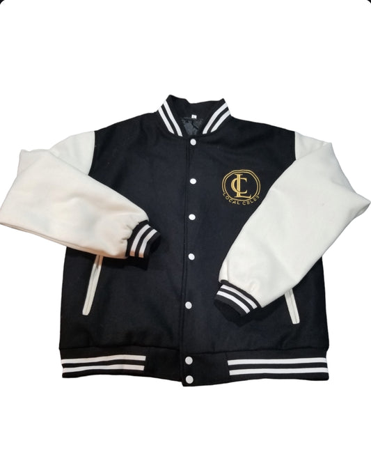 Black & White Local Celeb Varsity Jacket